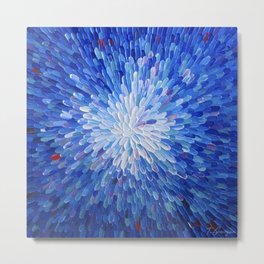 Electric blue, ultramarine, petals, flower - Abstract #26 Metal Print