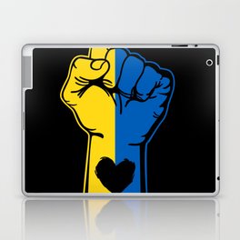 Peace for ukraine I stand with ukraine fist Laptop Skin