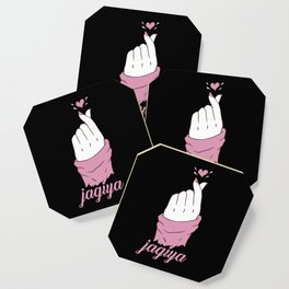 Jagiya Korean Heart K Pop Love Heart Finger Coaster
