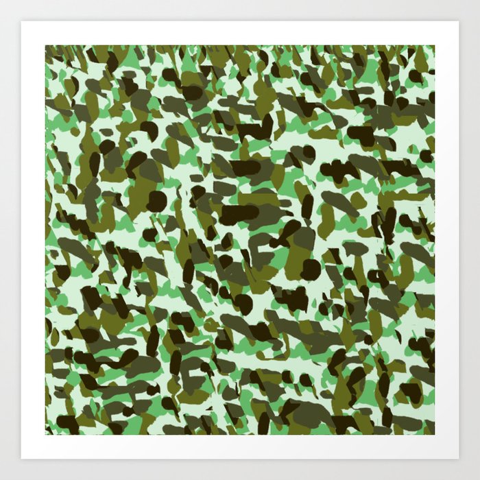 Brownish Green Camo Art Print By Violetheavensky Society6