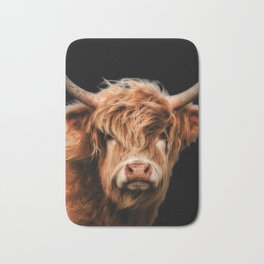 Highland Cow Bath Mat | Digital, Farming, Scottland, Scottish, Photo, Cow, Hairy, Farms, Animal, Highlandcow 