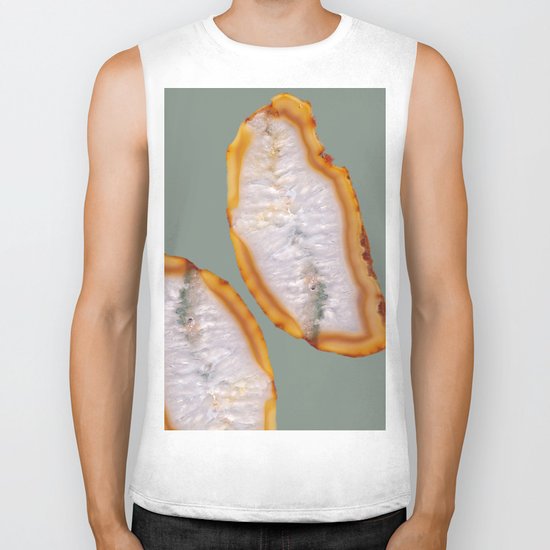 Agate Translucent #Yellow #Orange #2 #decor #art #society6 Biker Tank