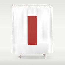 I (Maroon & White Letter) Shower Curtain