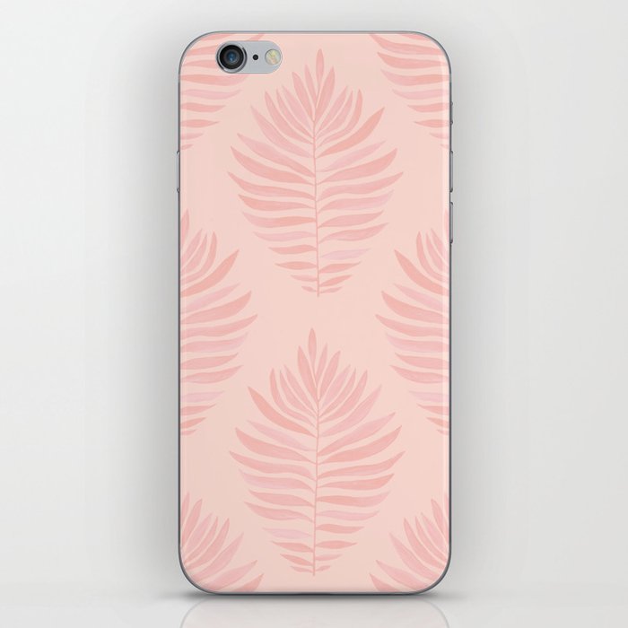 Palm Leaves on Pink iPhone Skin