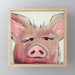 Pig Framed Mini Art Print