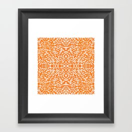 Animal Prints Pattern - Orange & White  Framed Art Print