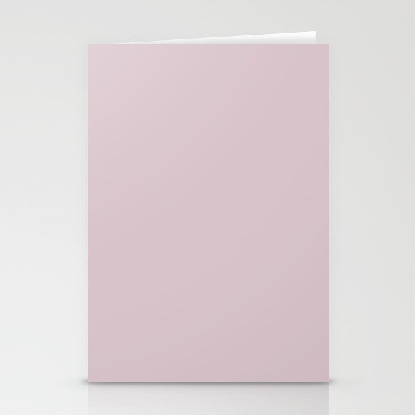 Pastel Lavender Purple Pink Solid Color Pairs PPG Old Mission Pink PPG1046-3 - All One Single Hue Stationery Cards