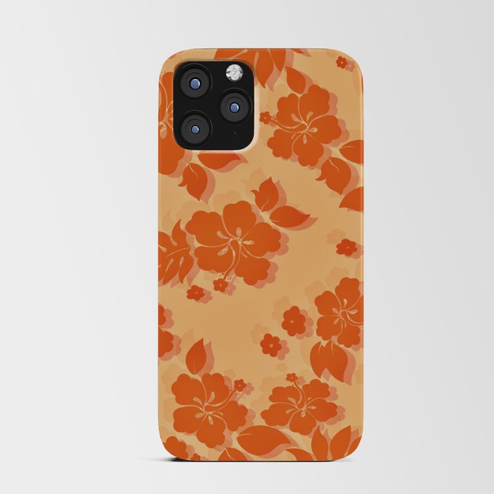 Orange Hibiscus iPhone Card Case