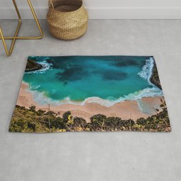 Wave Series Photograph No. 6 - Cliff-side in the Tropics Rug
