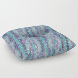 Teal and Purple boho pearls Floor Pillow