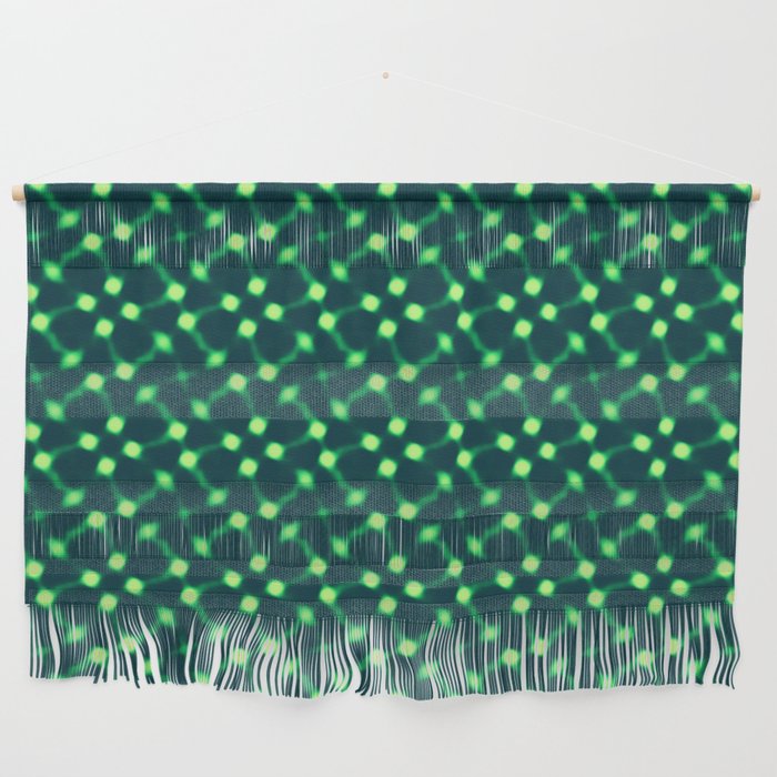 Fluorescent Green Lights Seemless Pattern Design Wall Hanging