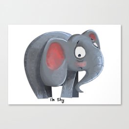 Elly the Shy elephant Canvas Print