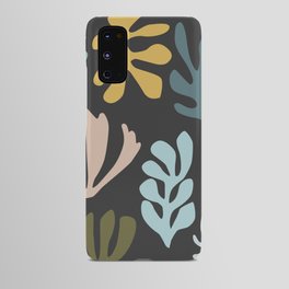 Seagrass - dusk Android Case | Simple, Graphicdesign, Leaves, Minimal, Charcoal, Abstract, Nature, Tropical, Ocean, Shapes 