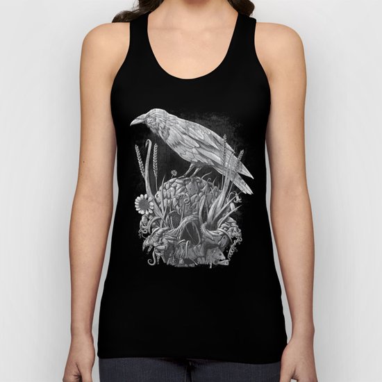 White Raven Unisex Tank Top