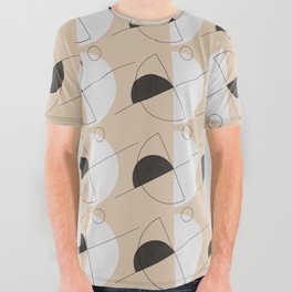 Abstraction_BAUHAUS_GEOMETRIC_CIRCLE_CYCLE_LOVE_POP_ART_0606A All Over Graphic Tee