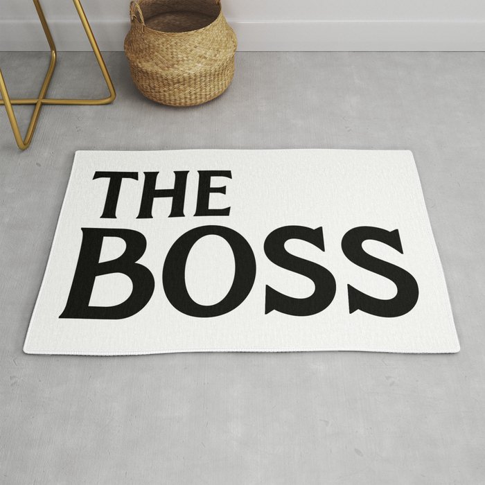 The Boss Funny Couples Quote Rug