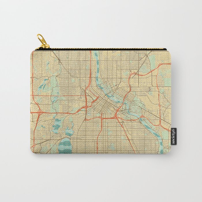 Minneapolis Map Retro Carry-All Pouch