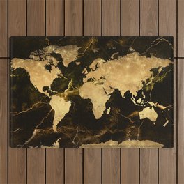 world map marble 5 Outdoor Rug