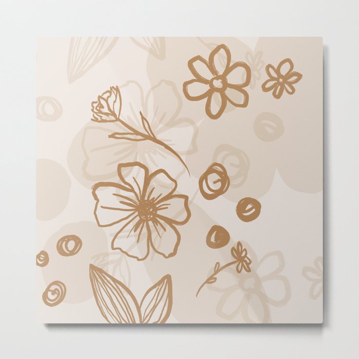 Abstract floral pattern Metal Print