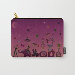 colorful circus carnival traveling in one row at night Carry-All Pouch