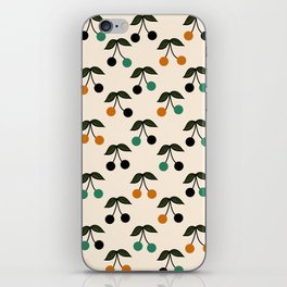 Vintage Cherry Pattern Retro Collection 3 iPhone Skin