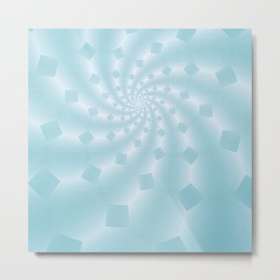 Tess Fractal in Frozen Blue Metal Print