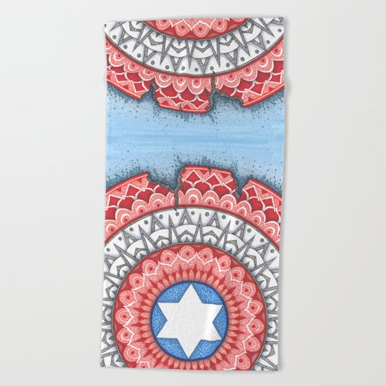 Captain (Star of David) America Beach Towel