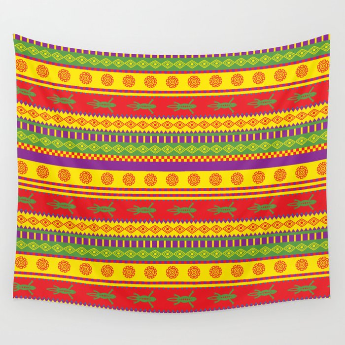 gecko mexican pattern Wall Tapestry