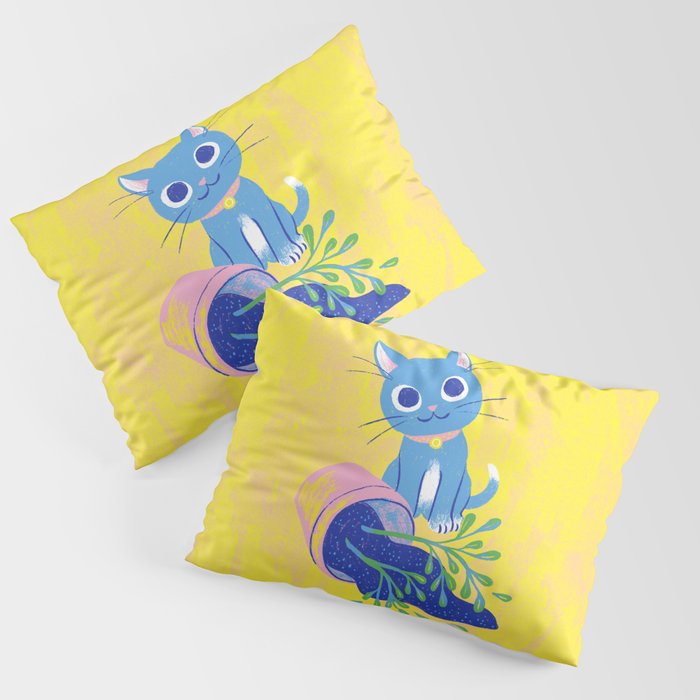 Plant Destroyer Kitty Cat Pillow Sham