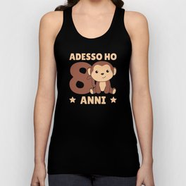 Children 8th Birthday Monkey Adesso Ho 8 Anni Unisex Tank Top
