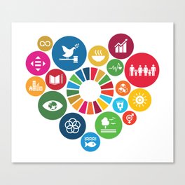 Love Global Goals Shirts Prints Poster.. Canvas Print