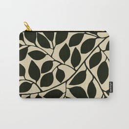 leaves black and white Carry-All Pouch