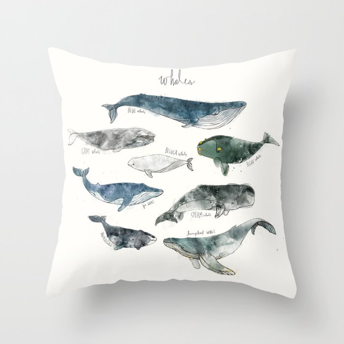 Whales Throw Pillow