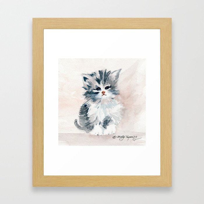 Kitten Portrait Framed Art Print