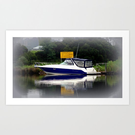 Reflections & Fog on the Thompson River Art Print