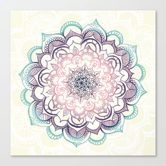 Mermaid Medallion Canvas Print