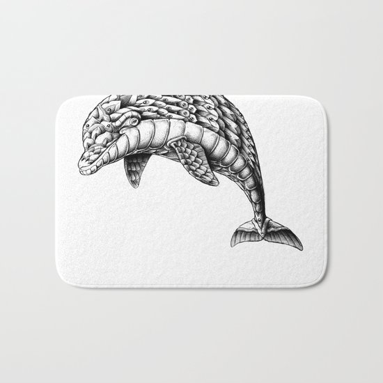 Ornate Dolphin Bath Mat