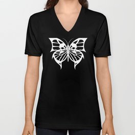 Butterfly V Neck T Shirt