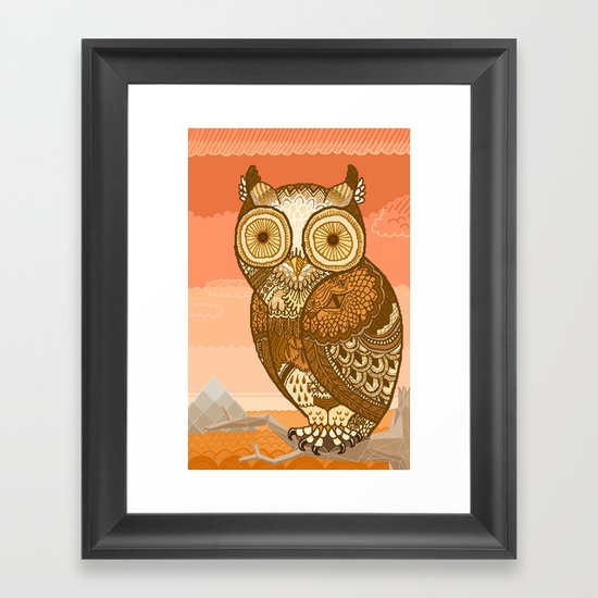 Owlie in Autumn Framed Art Print