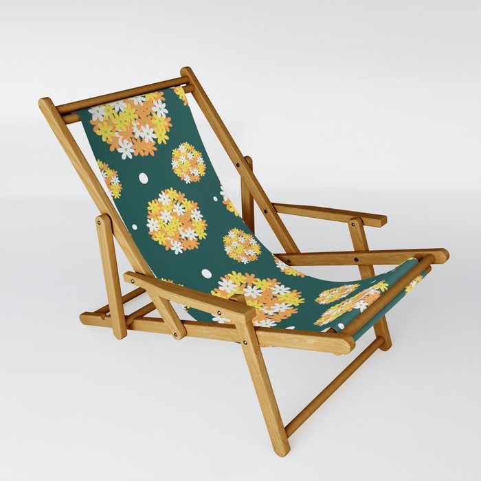 Floral Pattern Bright Petals Sling Chair