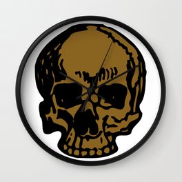 Brown Pirate Skull, Vibrant Skull, Super Smooth Super Sharp 9000px x 11250px PNG Wall Clock