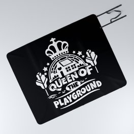 Queen Of The Playground Cute Children Quote Picnic Blanket