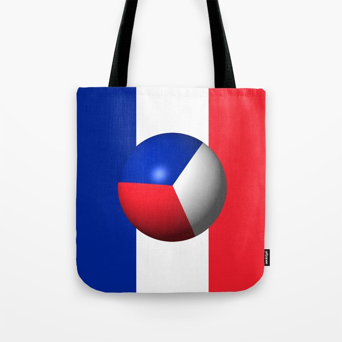 France Flag Sphere Tote Bag