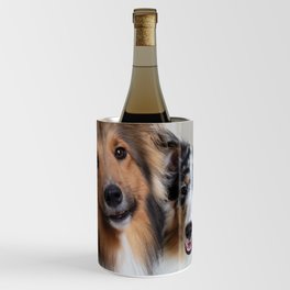 Cute dogs couple Wine Chiller