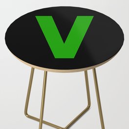 Letter V (Green & Black) Side Table