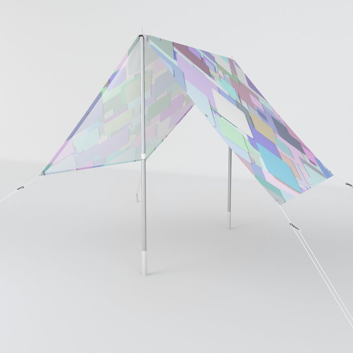 Multicolored Pastel Squares Sun Shade