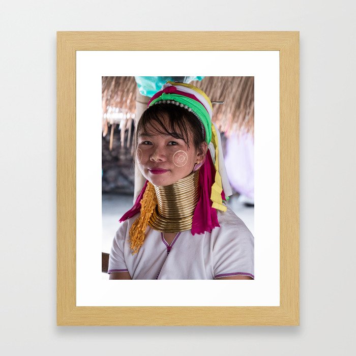 Long Neck Karen Tribe, Chiang Rai, Thailand Framed Art Print