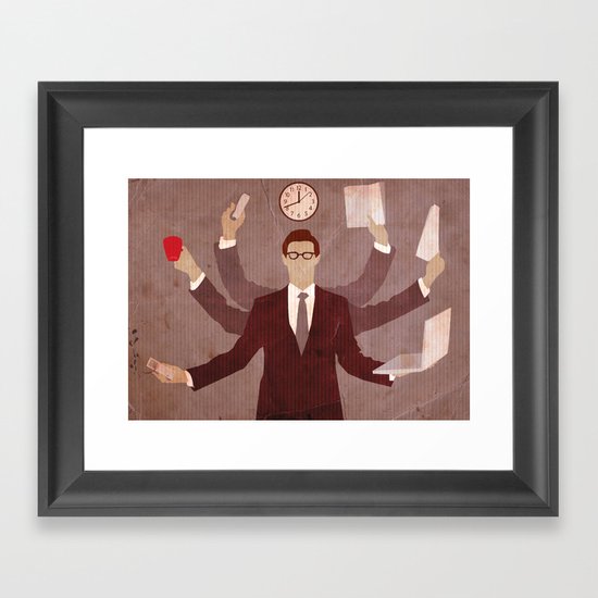 Multitasking Framed Art Print