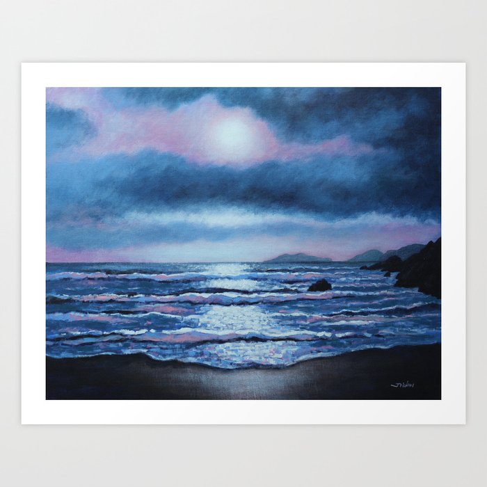 Breaking Waves, Coumeenole Beach, Dingle Peninsula Art Print