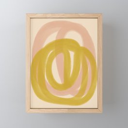 Lemon and Rose Abstract Art Print Framed Mini Art Print